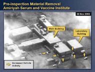 slide 15 aerial photo of pre-inspection material removal, amiriyah serum and vaccine institute